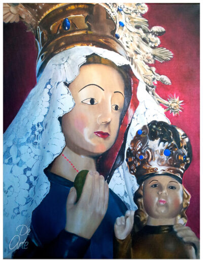 Retrato al óleo de la Virgen Soterreña de Olmedo Valladolid