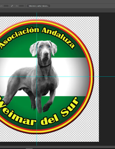 Diseño Photoshop Logo Asociación Andaluza Weimar del Sur