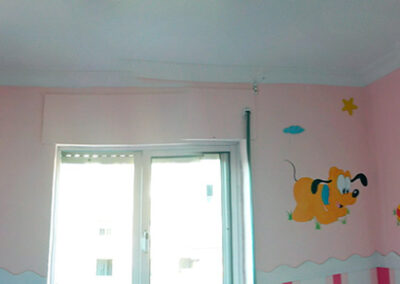 Foto panorámica Pintura Mural habitación infantil Disney Bebés, Mickey Minnie Pluto Goofy Daisy bebé, Jerez de la Frontera, Cádiz