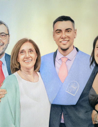 Un retrato familiar lleno de amor. Encargo de una amiga de la familia.