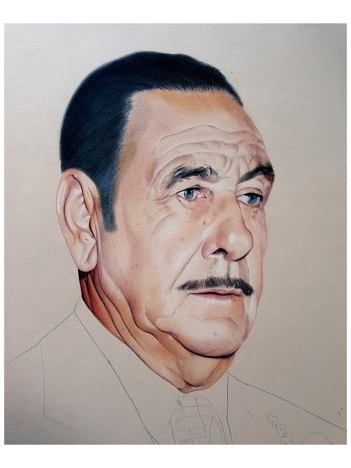 Proceso retrato a pastel