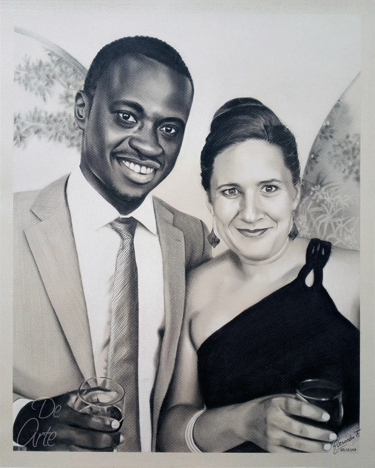 Regalo lleno de amor para sus papás. Encargo de una amiga.